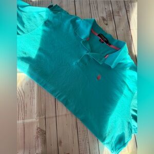 Neon Blue Men’s Polo